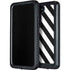 Black and White Geometric Stripes Galaxy S24 Plus Waterproof Case